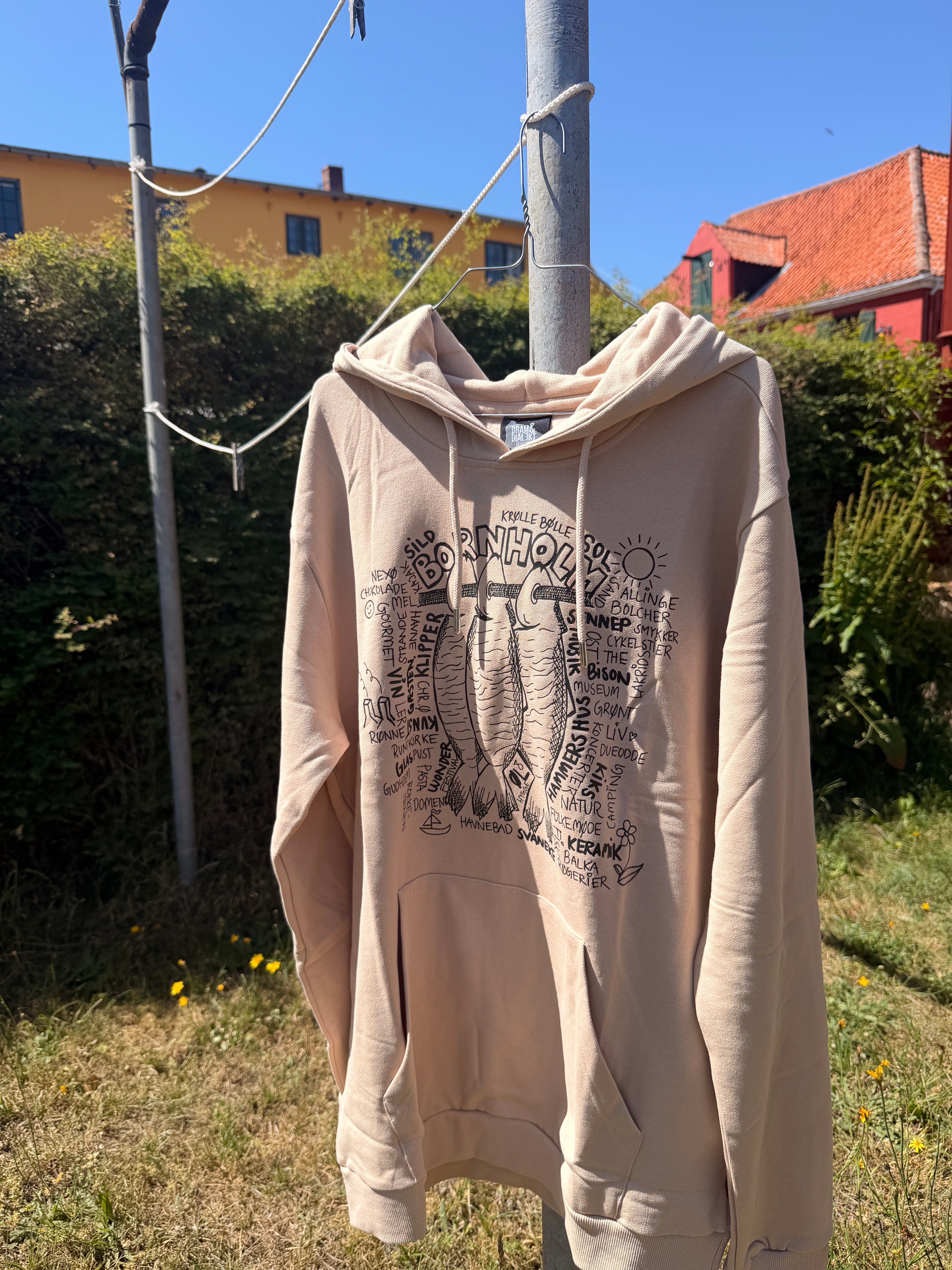 Hoodie/hættetrøje Sild-motiv