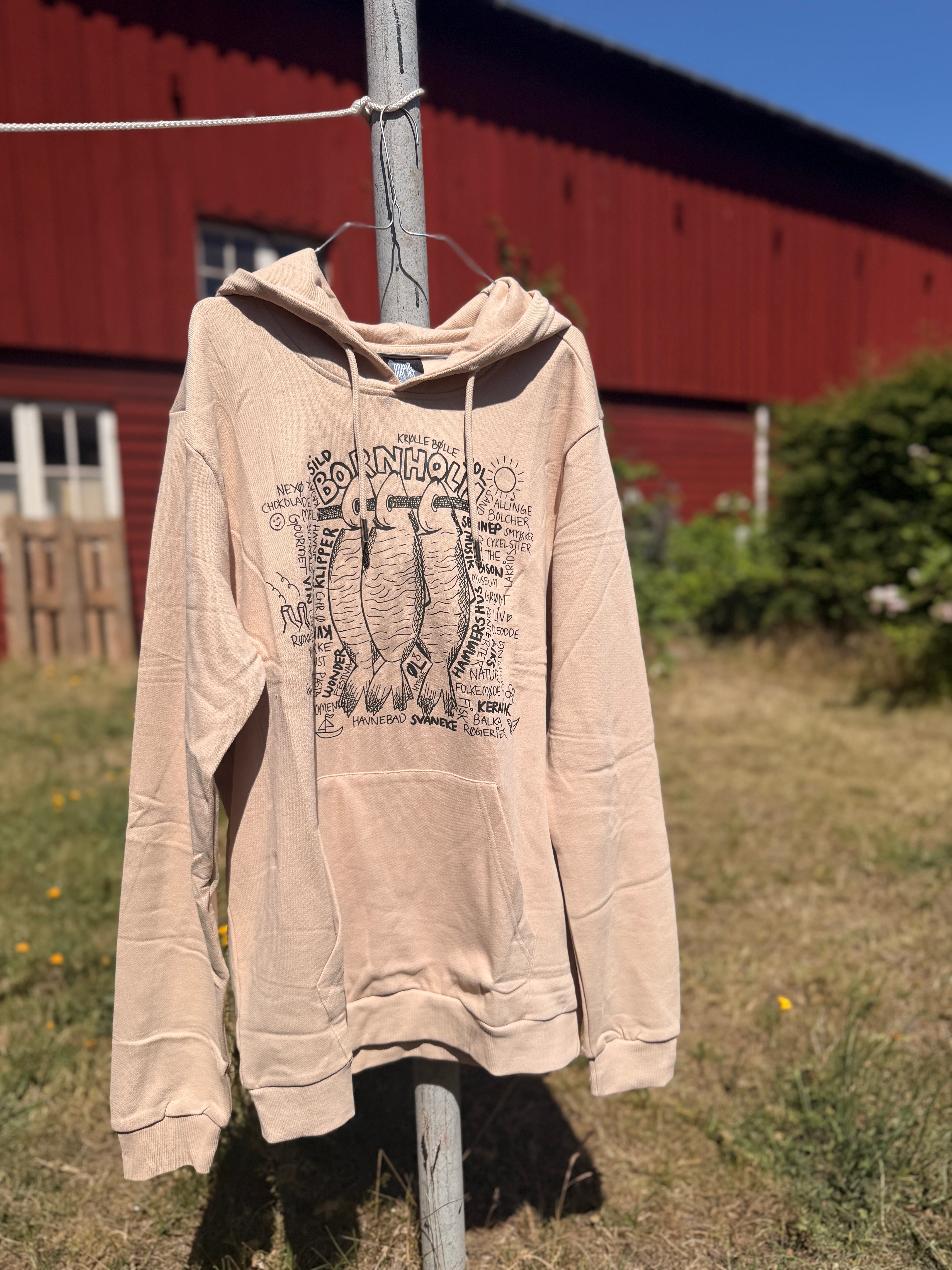 Hoodie/hættetrøje Sild-motiv