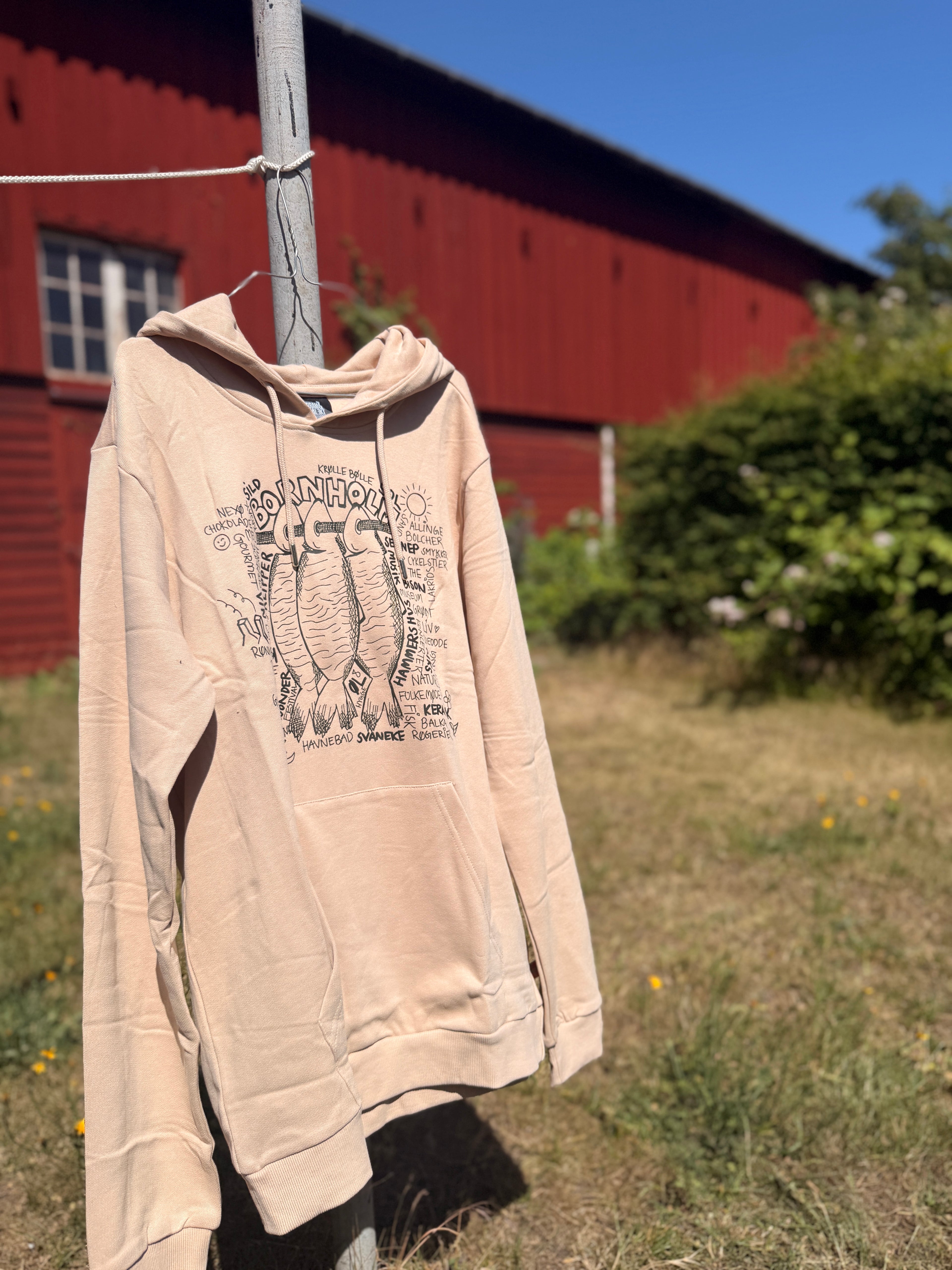 Hoodie/hættetrøje Sild-motiv