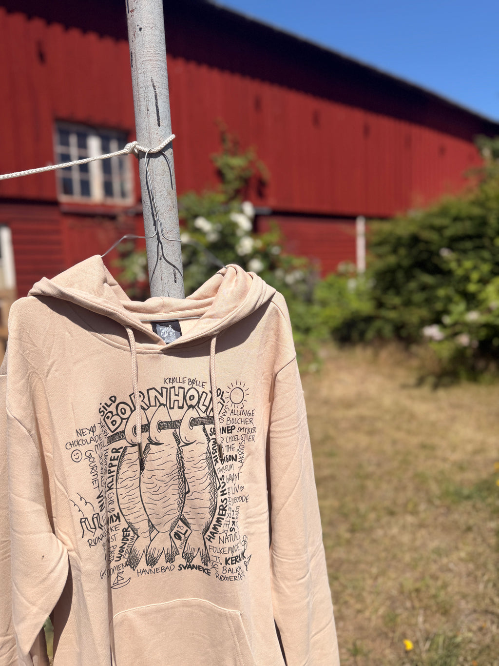 Hoodie/hættetrøje Sild-motiv