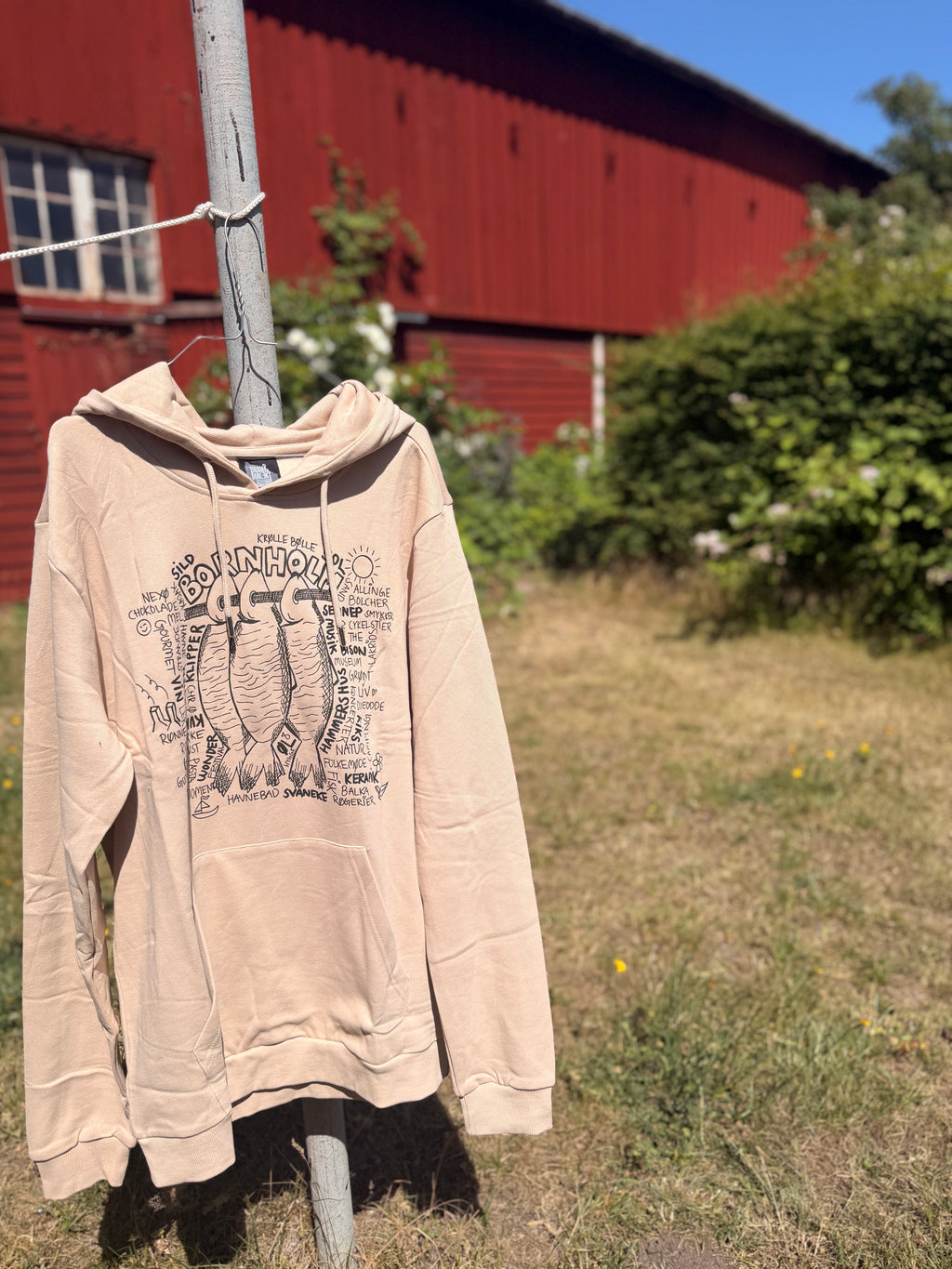 Hoodie/hættetrøje Sild-motiv